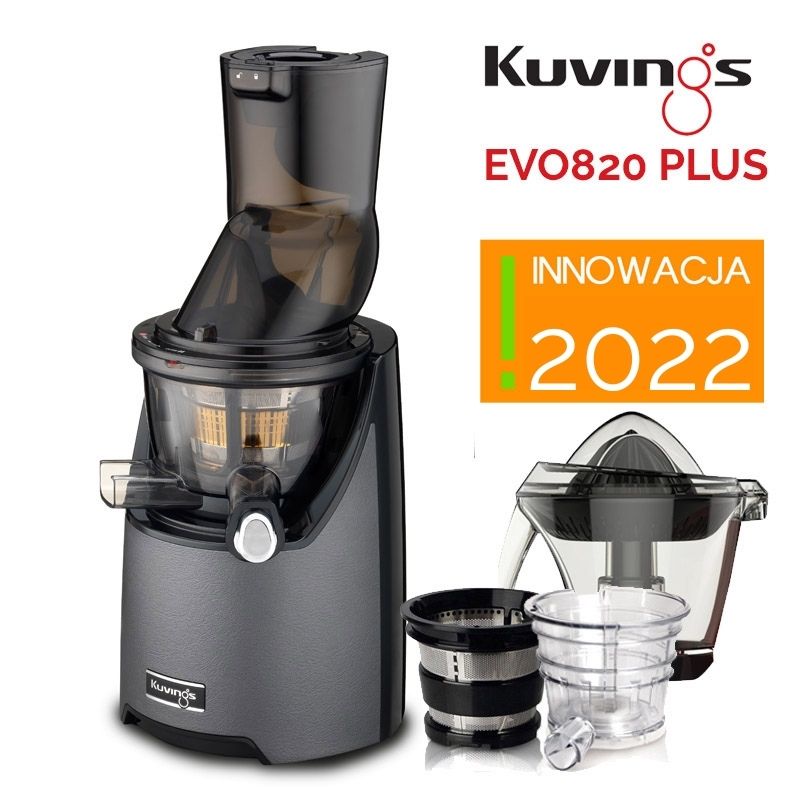 Wyciskarka Kuvings EVO820 (Evolution) PLUS grafitowy metalic - wersja limitowana + cytrusarka
