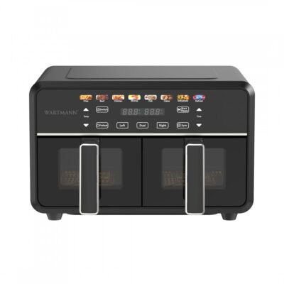 Frytkownica beztłuszczowa ceramiczna Wartmann WM-2511 - podwójny kosz, 3w1 (airfryer + rozmrażarka + dehydrator INFRARED)